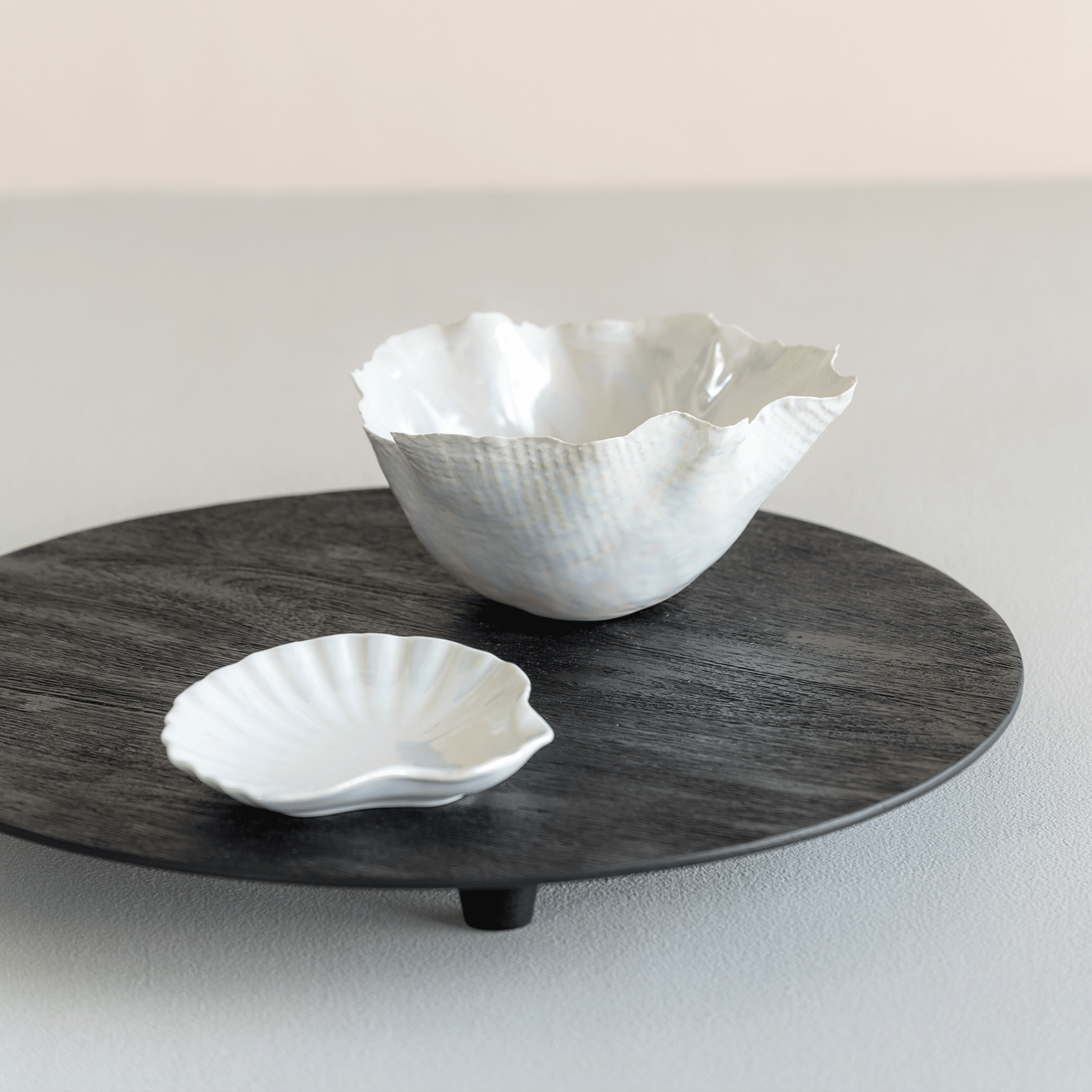Holz-Servierplatte FLOATING, schwarz