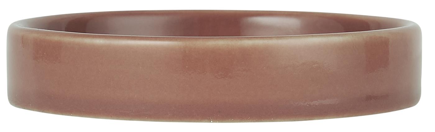 Keramik-Kerzenteller ziegel, D 8 cm, H 1,5 cm für Kerzen bis D 6 cm