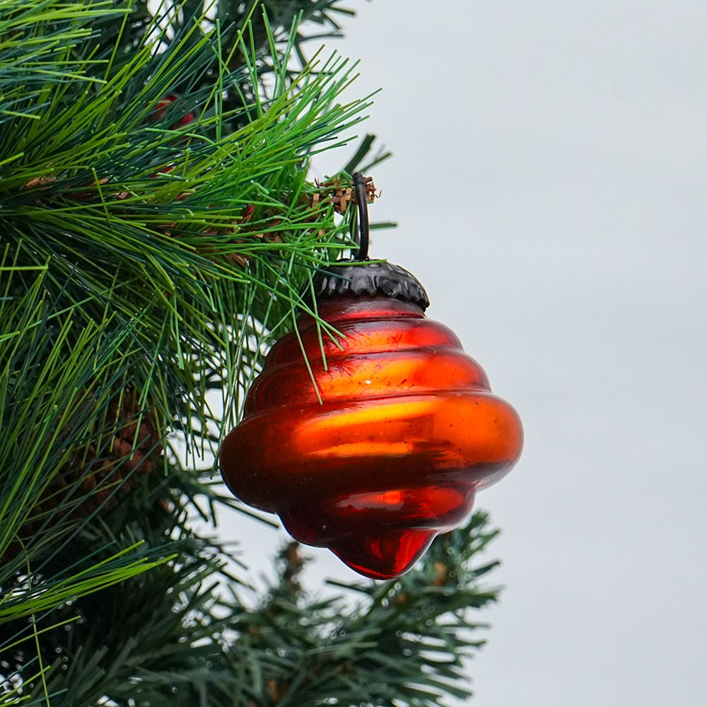 Bernsteinfarbiges Weihnachts-Ornament