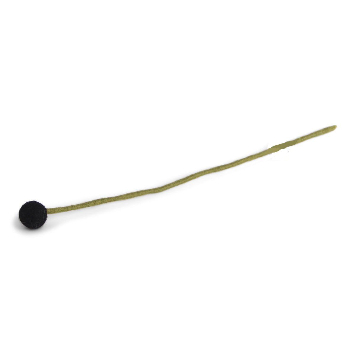Wollfilz-Kugelblume schwarz D 2 cm, H 32 cm