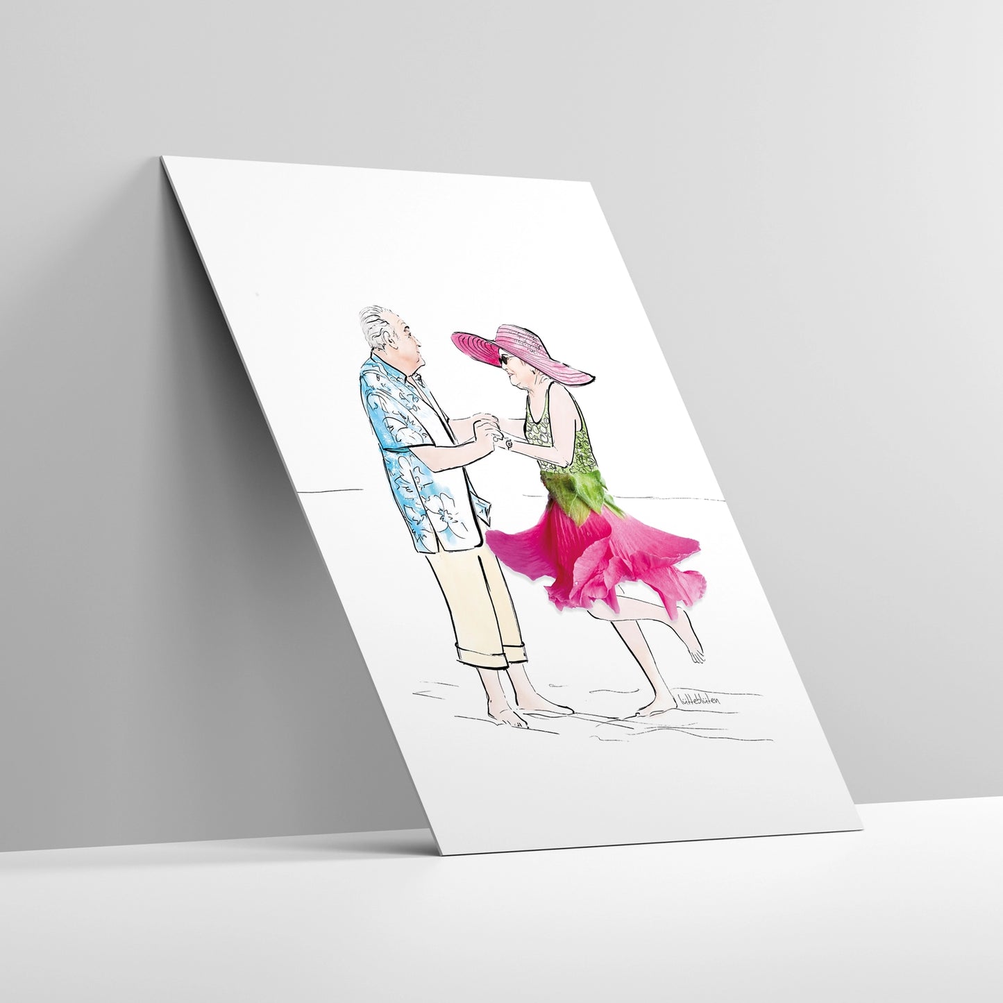 Postkarte mit Umschlag Tanzvergnügen