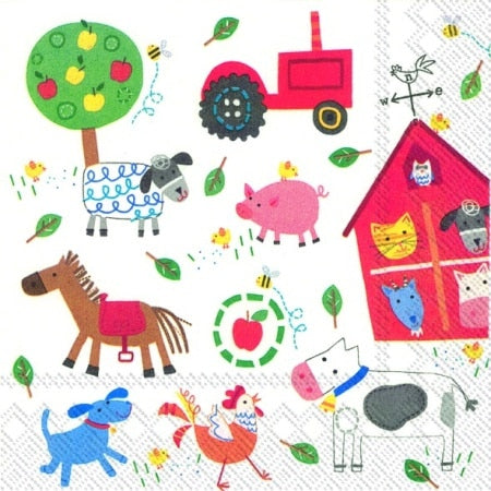 Farm Papierservietten Bauernhof
