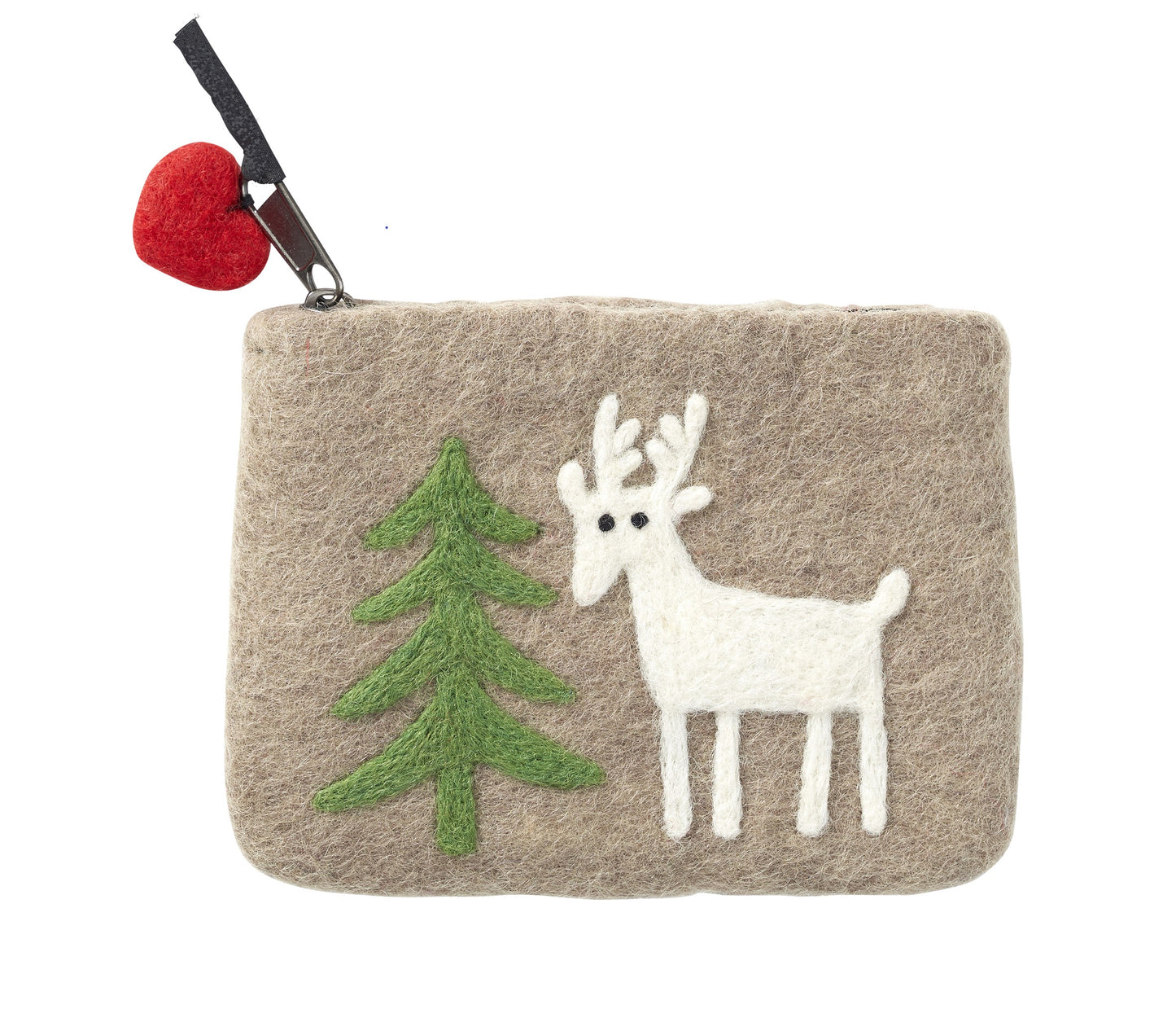 Forest Wollfilz-Täschchen Hirsch und Baum