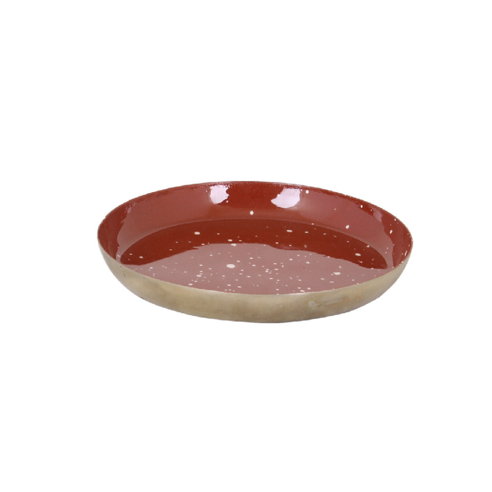 "Glory" Eisen-Kerzenteller messing terracotta, D 12 cm, H 1,5 cm