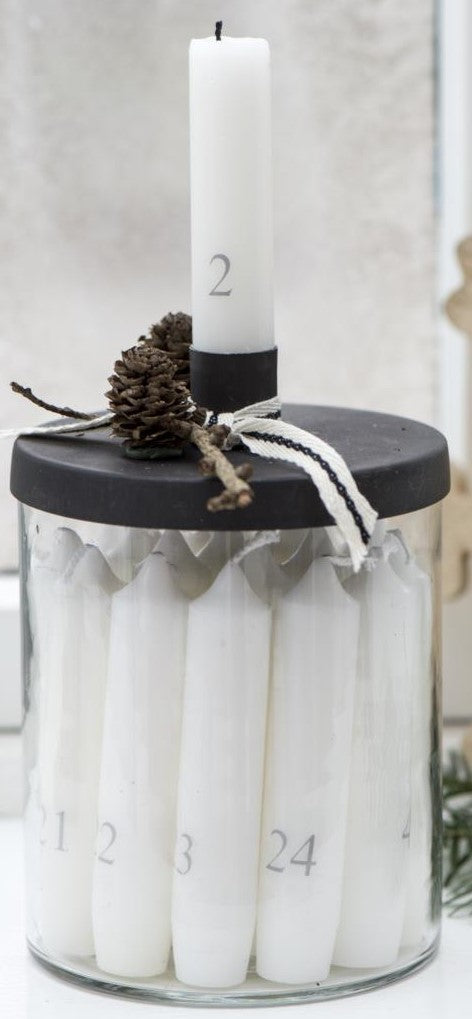 Tannenbaumkerzen-Set 1-24, je Kerze 1,3 x 10 cm, brennt jeweils 1 Std.