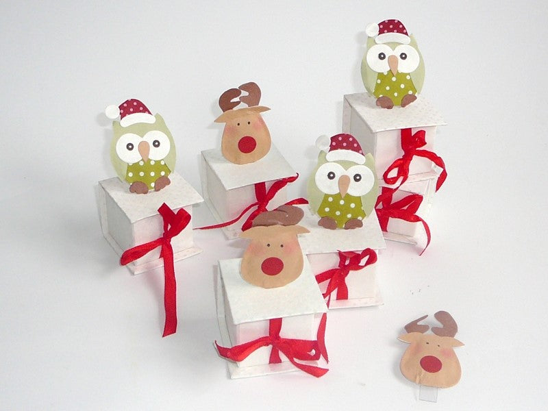 Birdy Geschenkschachtel mini, Eule B 6,5 cm, H 6,5 cm, T 5,5 cm