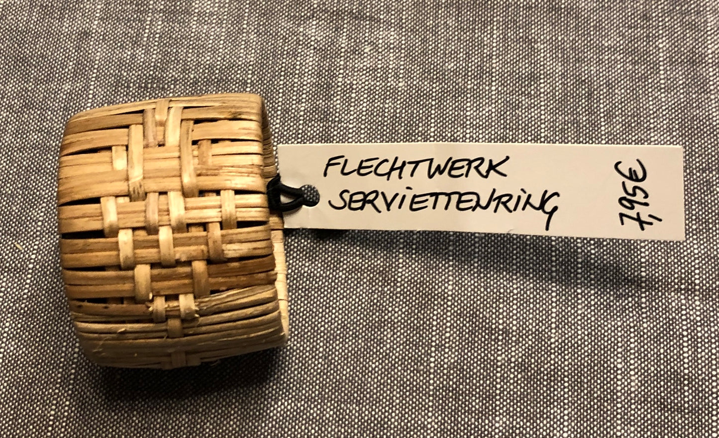 Serviettenring Flechtwerk natur, D 5 cm, B 4 cm, sehr stabil