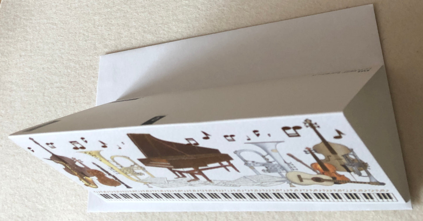 Musik Doppelkarte klassische Instrumente