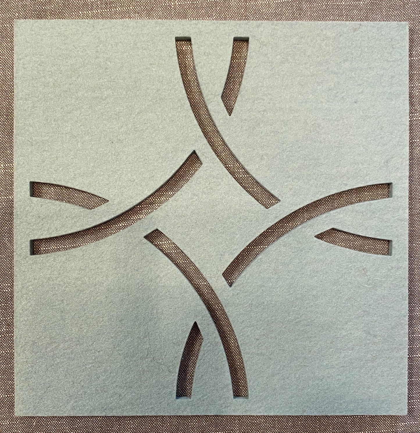 Wollfilz-Unterlage Ornament 20 x 20 cm 50 Aqua