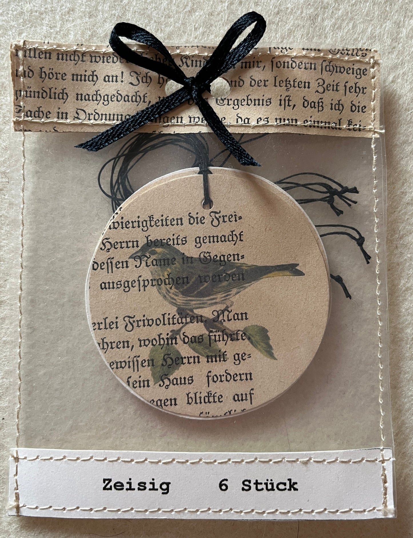 Birdy 6er Set Duo-Geschenkanhänger Zeisig
