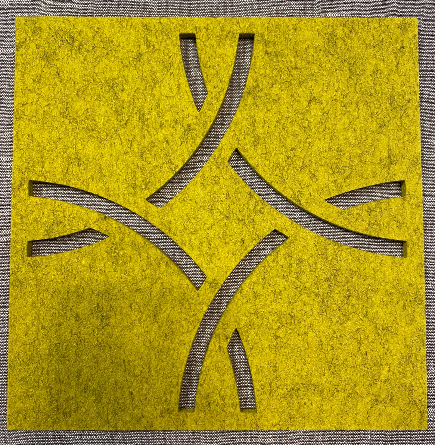 Wollfilz-Unterlage Ornament 20 x 20 cm 71 Moos