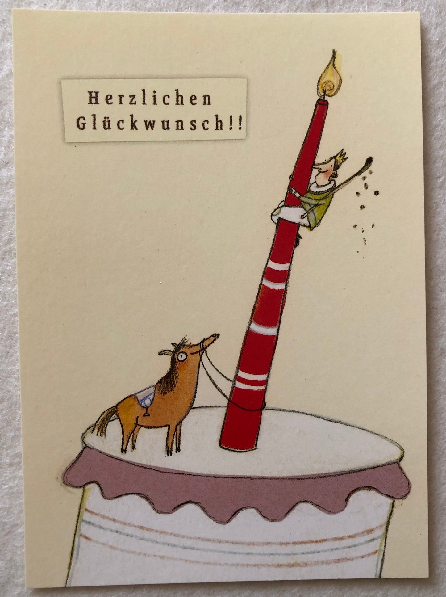 Postkarte Geburtstagstorte Herzlichen Glückwunsch
