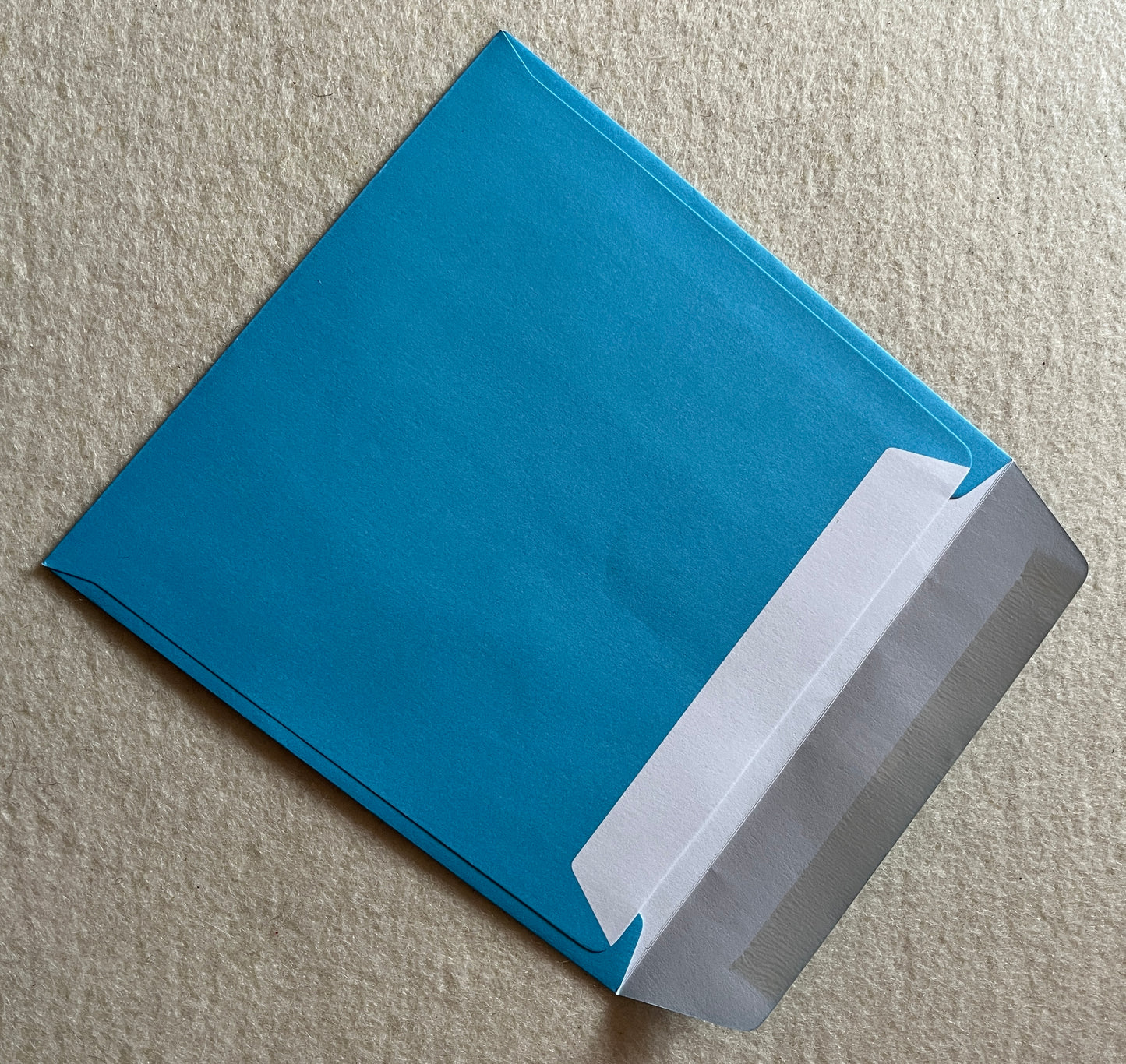 Briefumschlag quadr. türkis, 14,5 x 14,5 cm