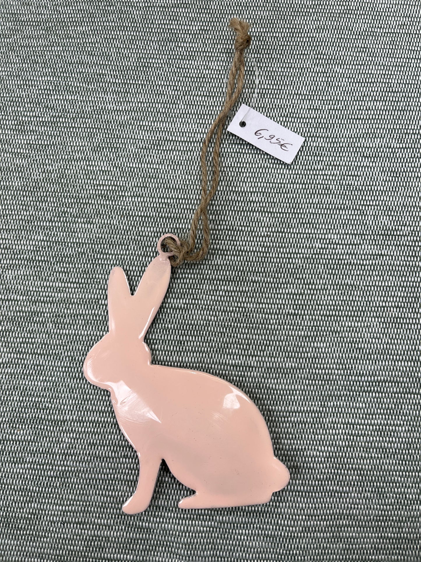 Langohr Hase Metall-Anhänger rosa
