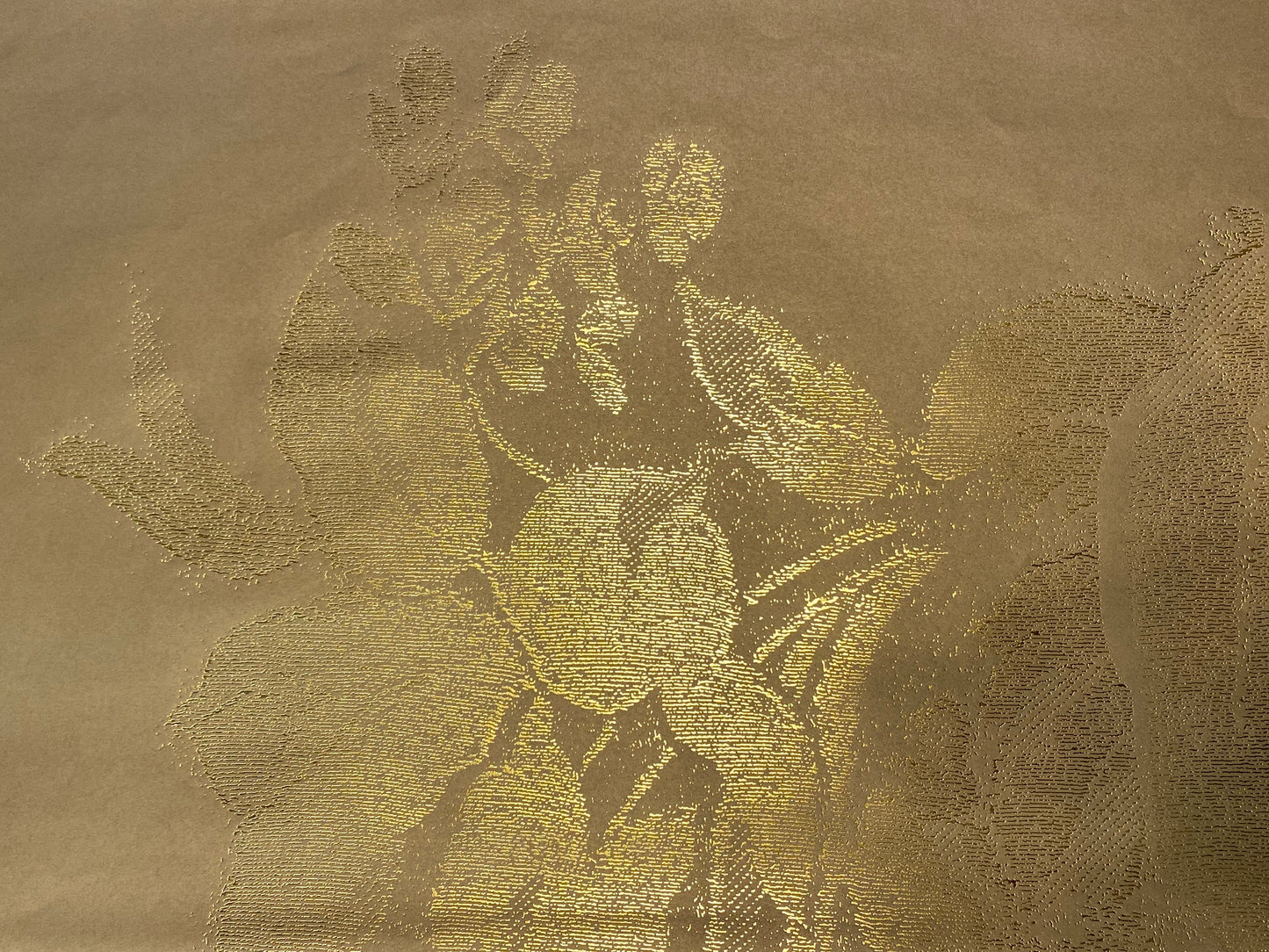 Geschenkpapier Weinblätter gold