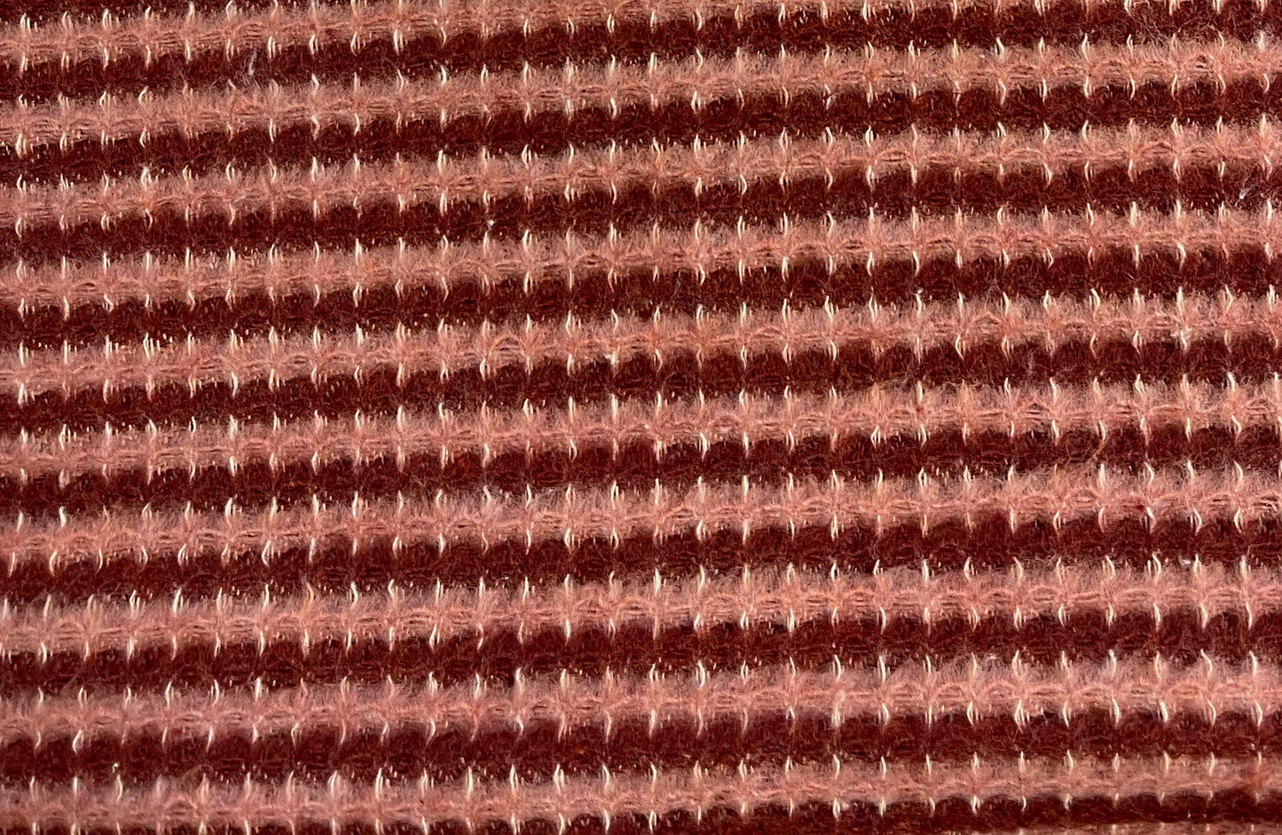 ODIL Waffeldecke rouge gestreift 140 x 200 cm