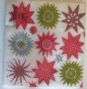 STARS Papierservietten rot-grün-weiß