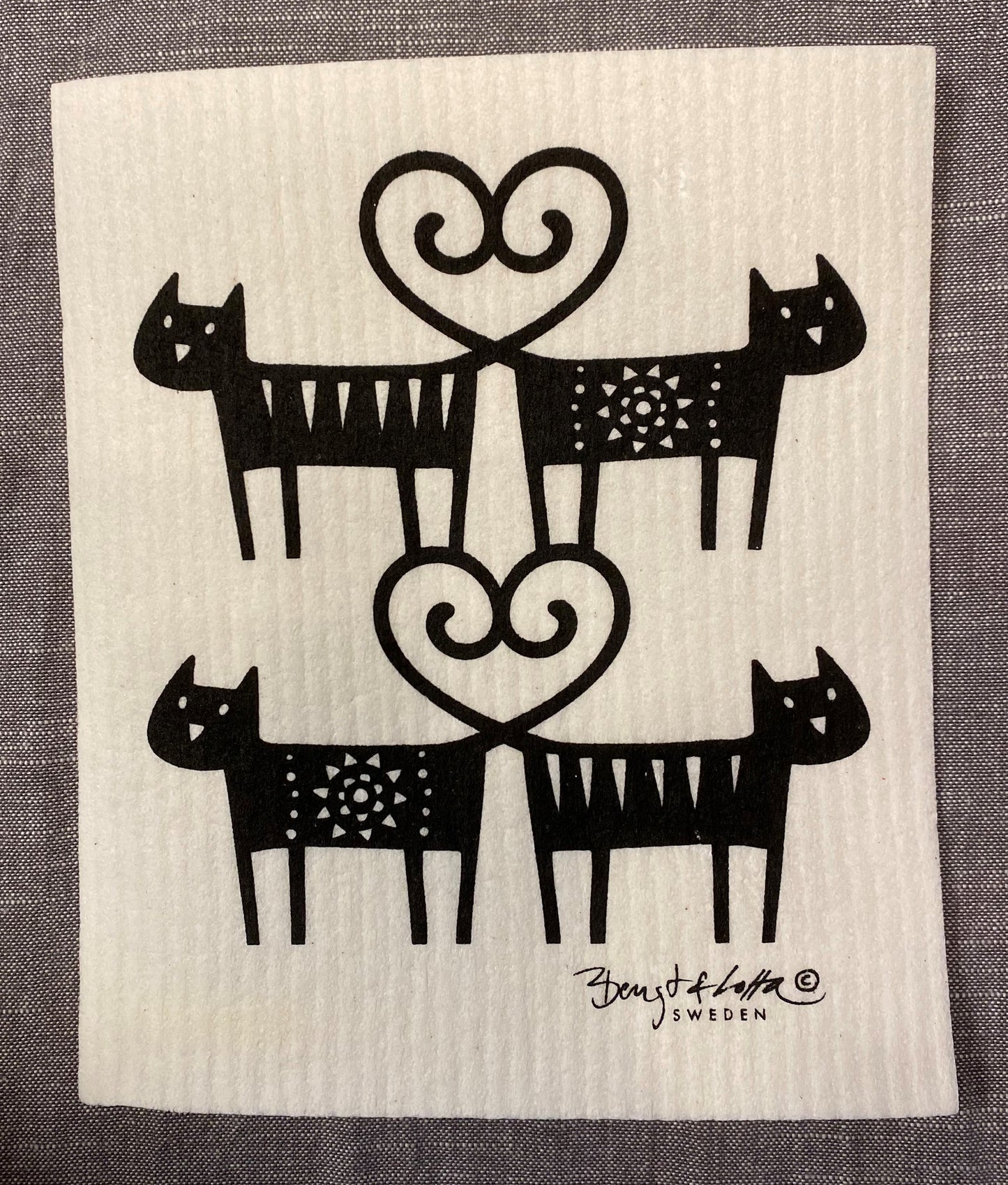 "Miau" Spültuch Katzen, 17 x 20 cm