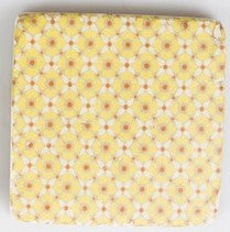 Marokkanische Untersetzer, 9,5 x 9,5 x 1 cm, gelb