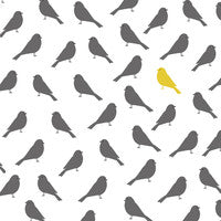 Birdy Docktail-Papierservietten Vögel weiß-grau