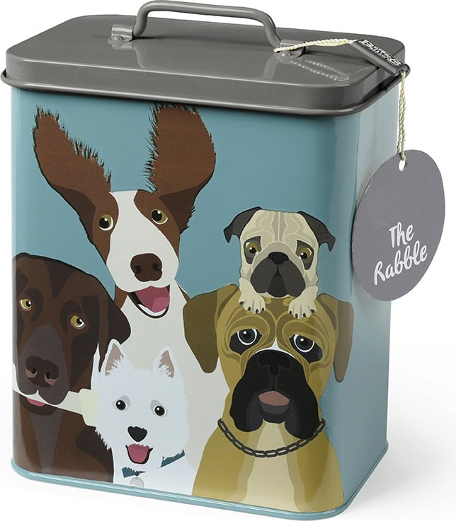 "Wau" Hundeblick Dose aus verzinktem Stahlblech