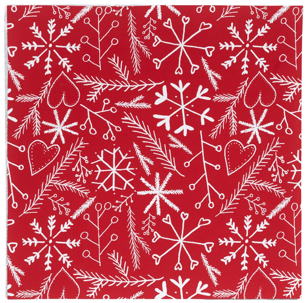 Papierservietten Weihnachten rot-weiß