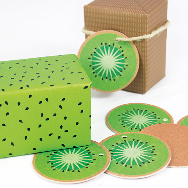 FRUCHTIG Kiwi Geschenkanhänger mit Kordel