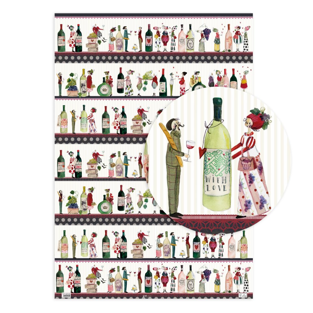 Wine Geschenkpapierrolle Wein