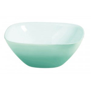 Melamin-Salatschale mint-weiß, B 30 cm, T 30 cm, H 12 cm