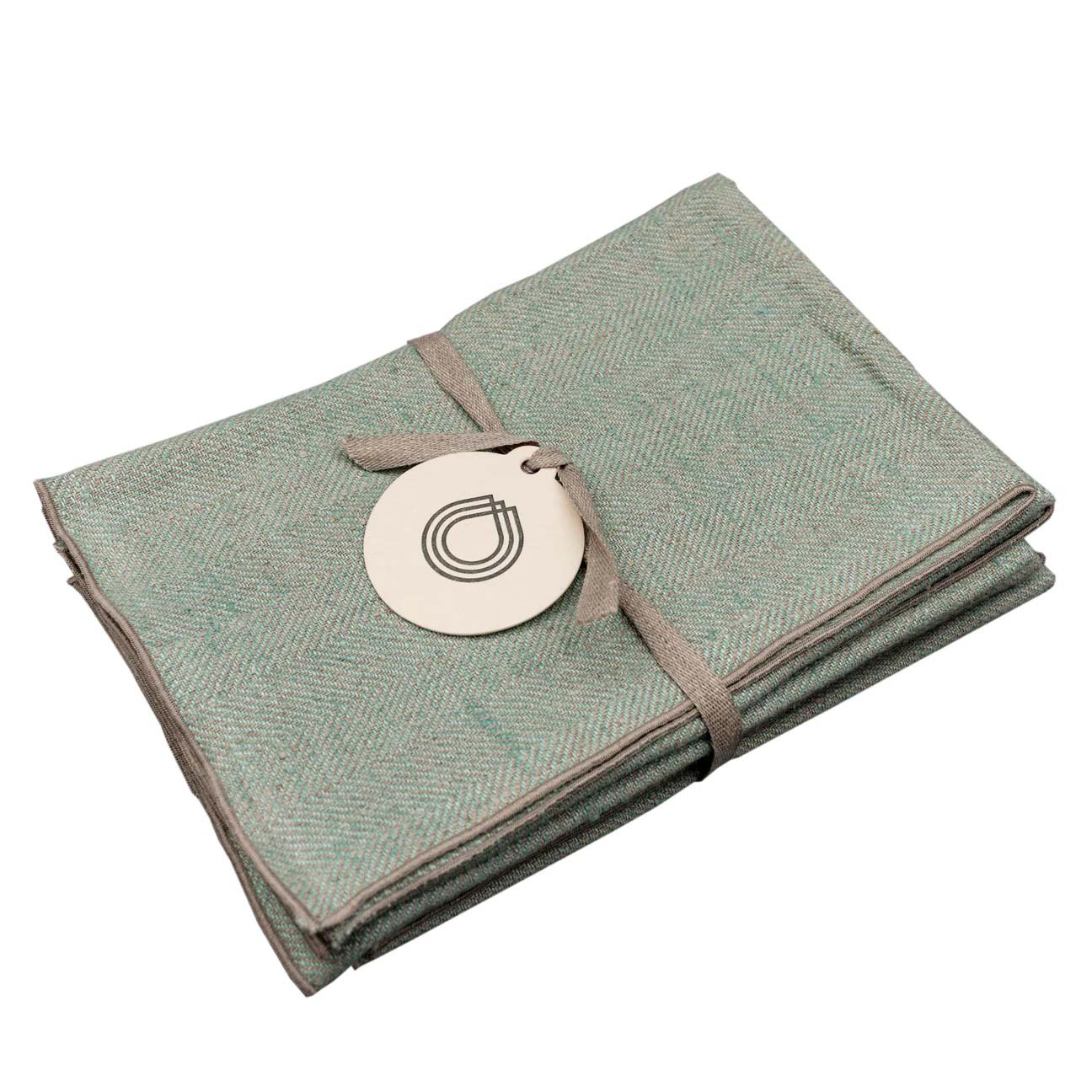Herringbone Leinen-Serviette mint