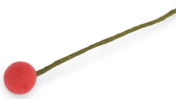 Wollfilz-Kugelblume koralle D 3,5 cm, L 32 cm