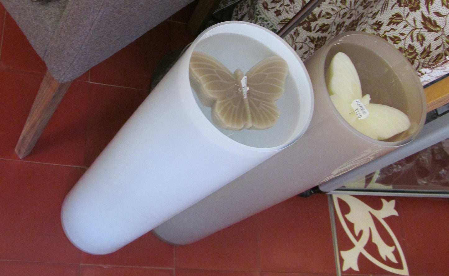 Schmetterling Schwimmkerze weiß