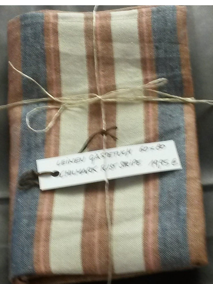 Leinen-Handtuch CHILMARK RUST STRIPE