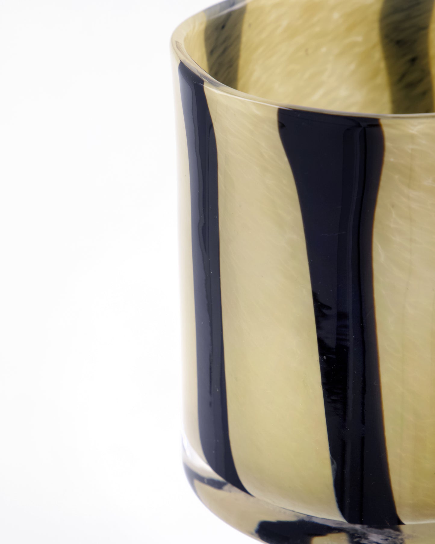 RUL Glas-Windlicht beige-schwarz