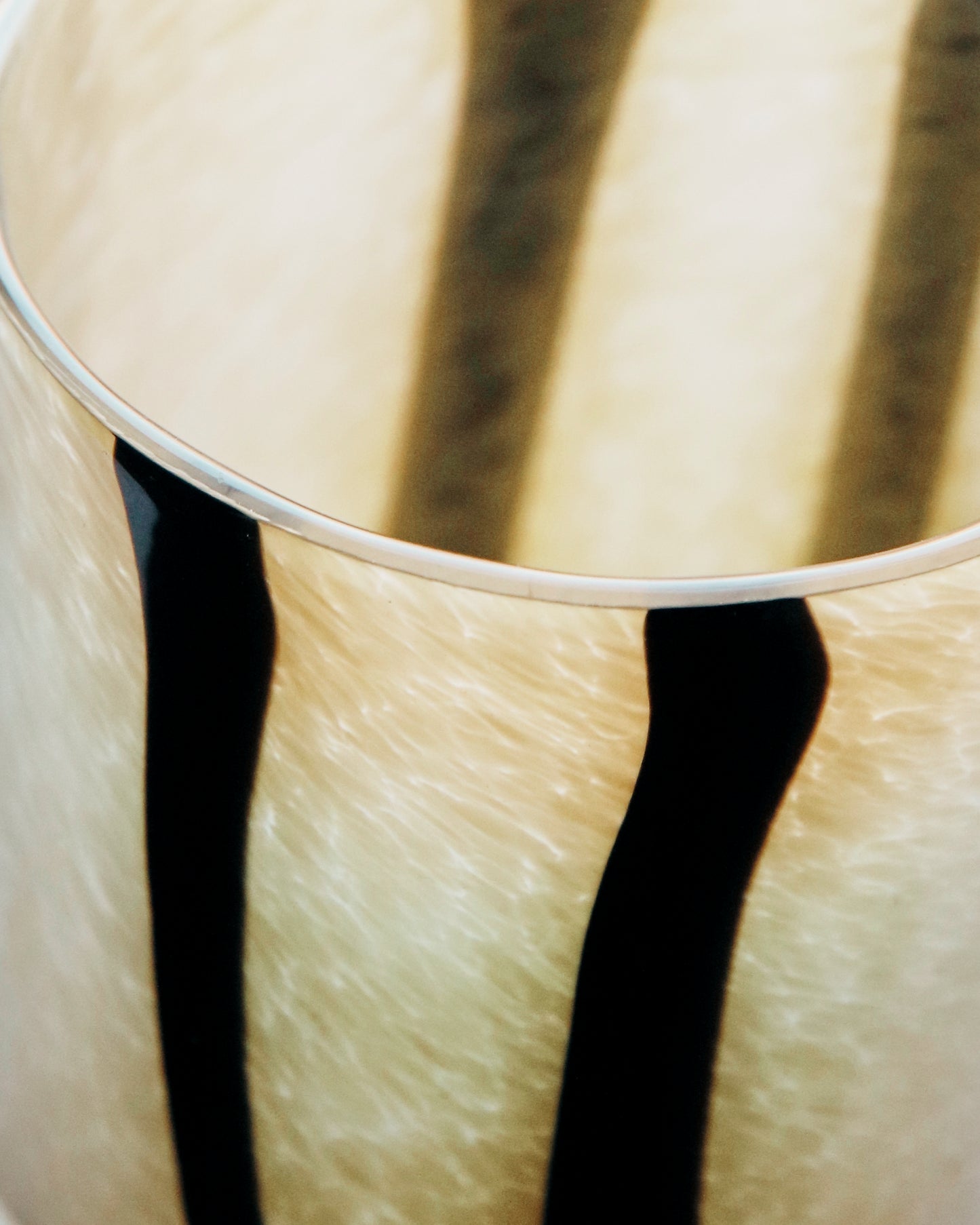 RUL Glas-Windlicht beige-schwarz