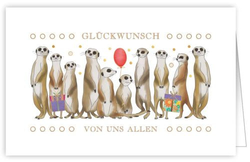 Erdhörnchen ECO-Doppelkarte Glückwunsch von uns allen