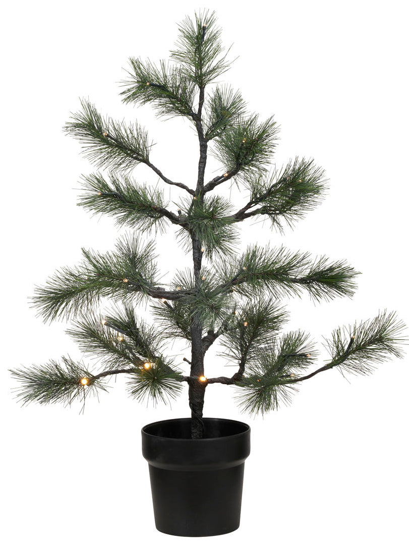 Lebensechter Weihnachtsbaum m. LED, H 75 cm