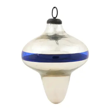 Weihnachts-Ornament "1 across" Silber-Blau