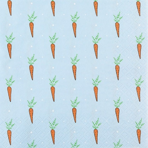 Papierservietten Karotten hellblau-orange
