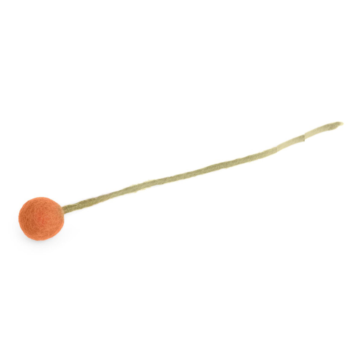 Wollfilz-Kugelblume orange neu D 3,5 cm, H 32 cm