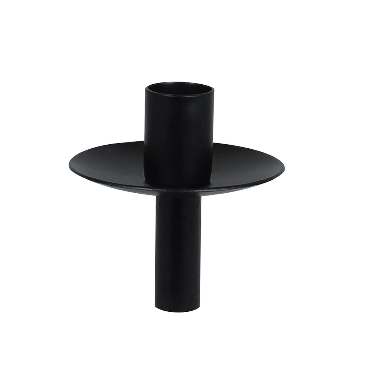 Flaschenkerzenhalter Metall schwarz