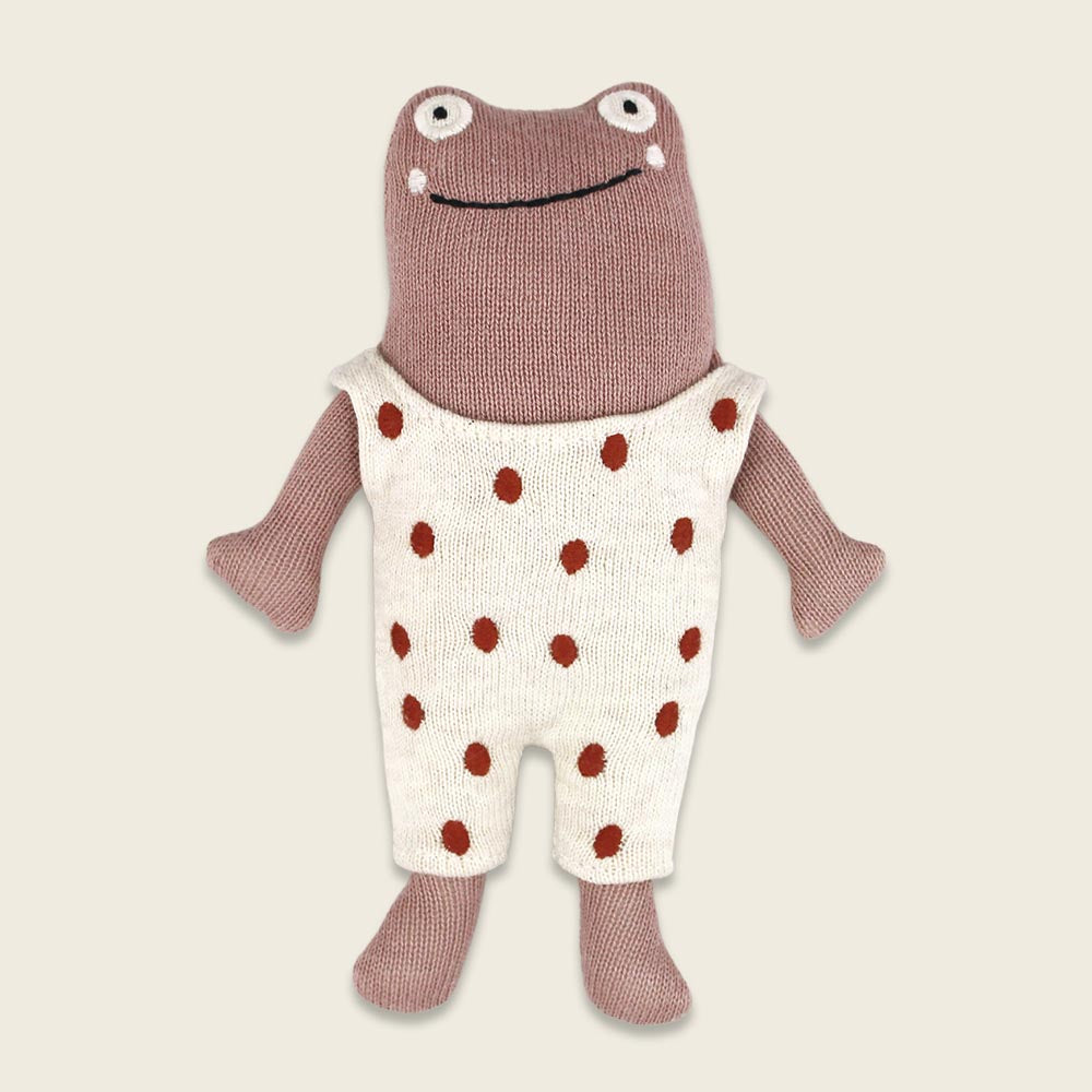 "Quak" Babyrassel Frosch rosa