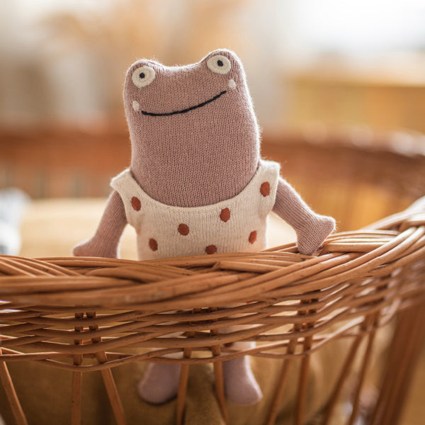 "Quak" Babyrassel Frosch rosa