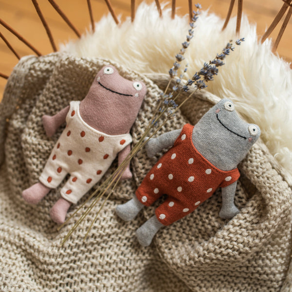 "Quak" Babyrassel Frosch rosa