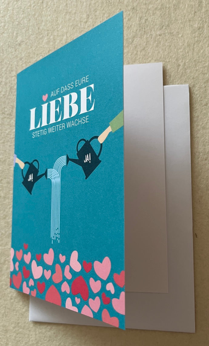 Hochzeit Doppelkarte AUF DASS EURE LIEBE