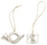 Polyresin-Anhänger Trommel antik silber, D 4,5 cm, H 3,5 cm