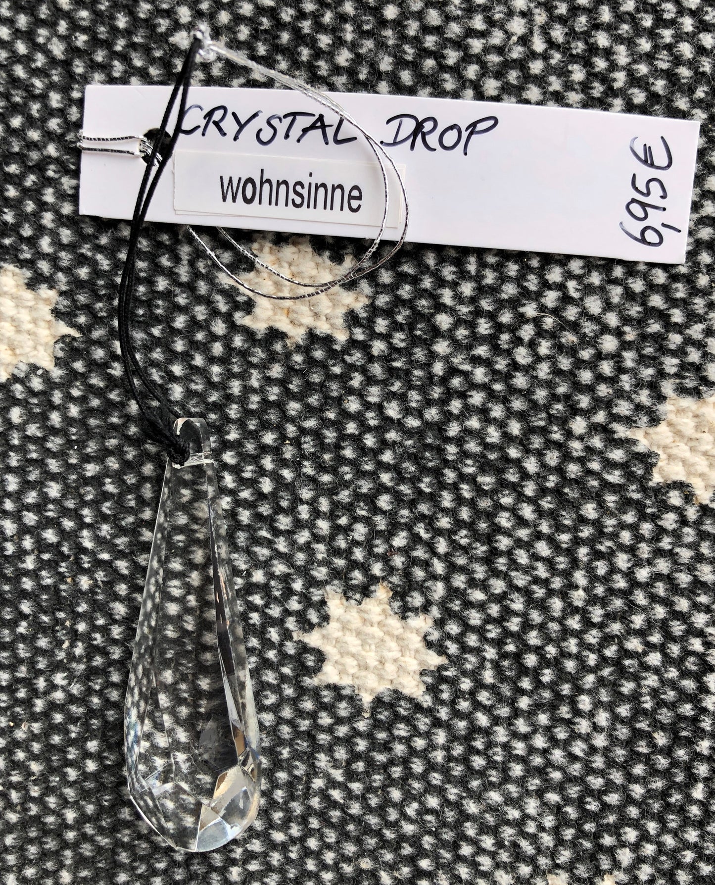 Kristall-Anhänger Crystal Drop B 2,5 cm, H 6,5 cm, T 1,5 cm