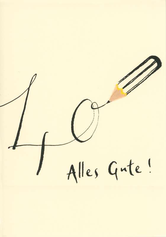 Buntstiftspan-Doppelkarte Buntstift 40 - Alles Gute!