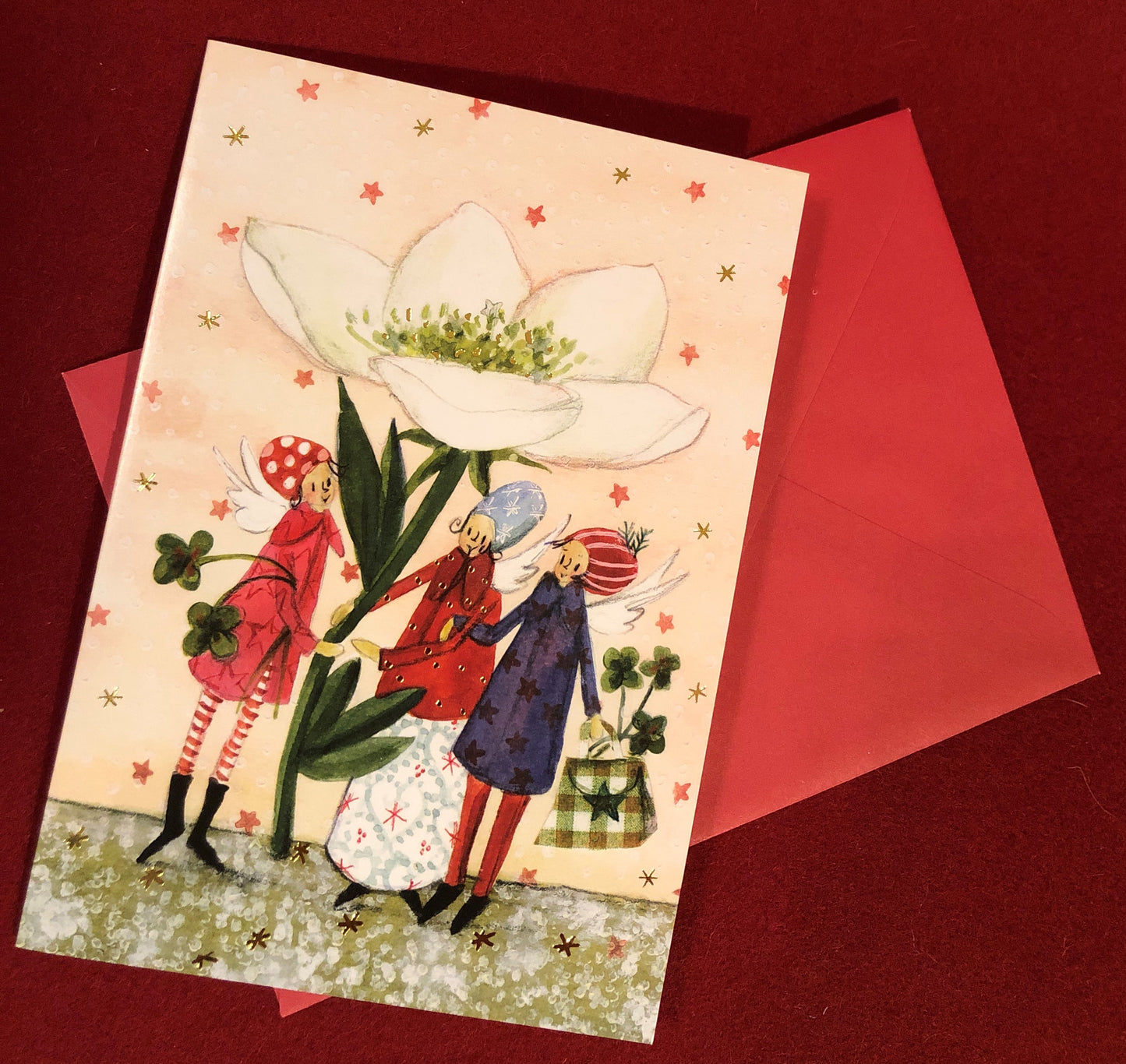 Doppelkarte Christrose, B 12,5 cm, L 17,5 cm