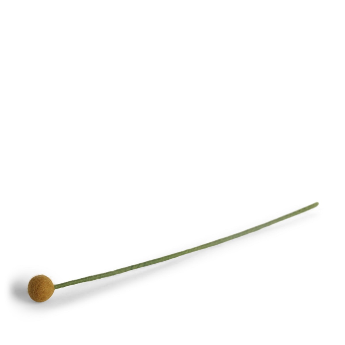 Wollfilz-Kugelblume currygelb D 2 cm, H 32 cm